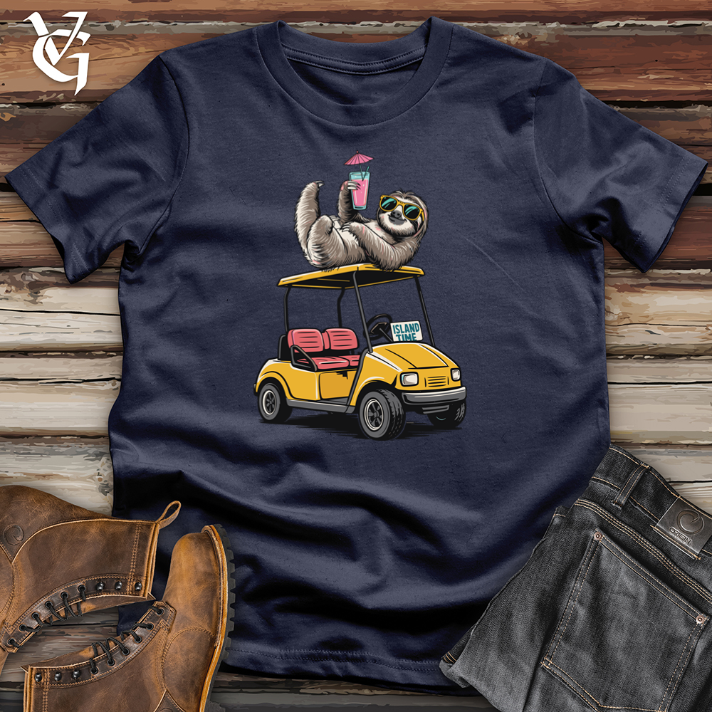 Viking Goods Island Time Sloth Softstyle Tee Navy / L