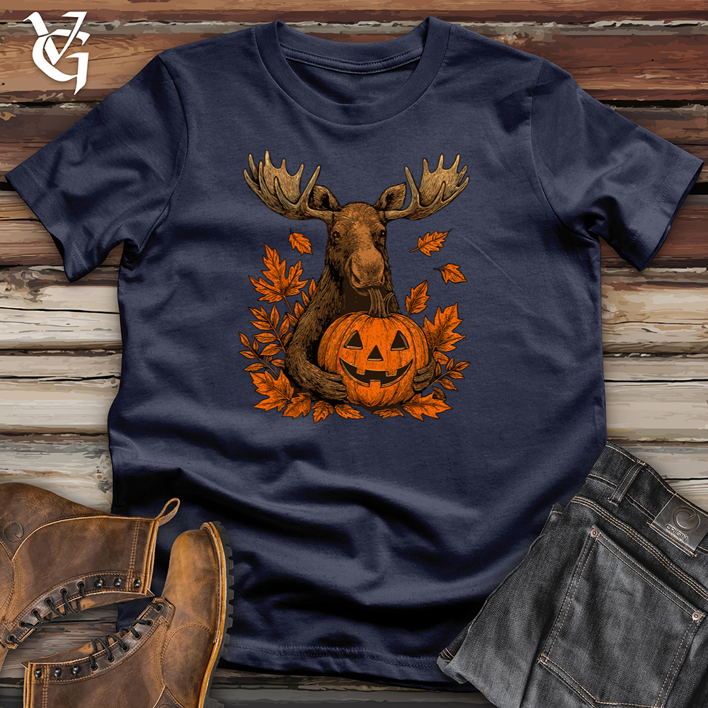 Viking Goods Jack O Lantern Moose Softstyle Tee Navy / L