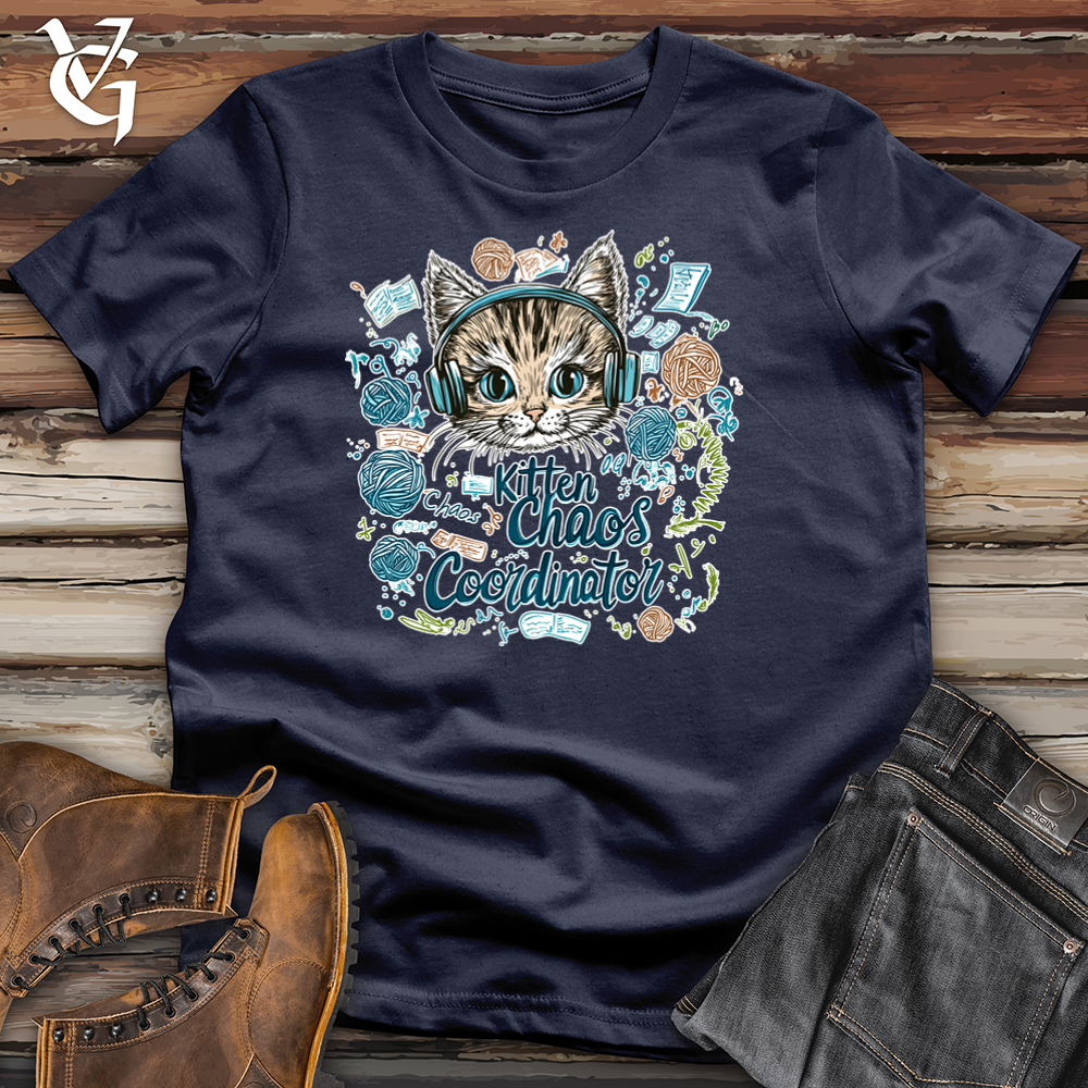 Viking Goods Kitten Chaos Coodinator Softstyle Tee Navy / L