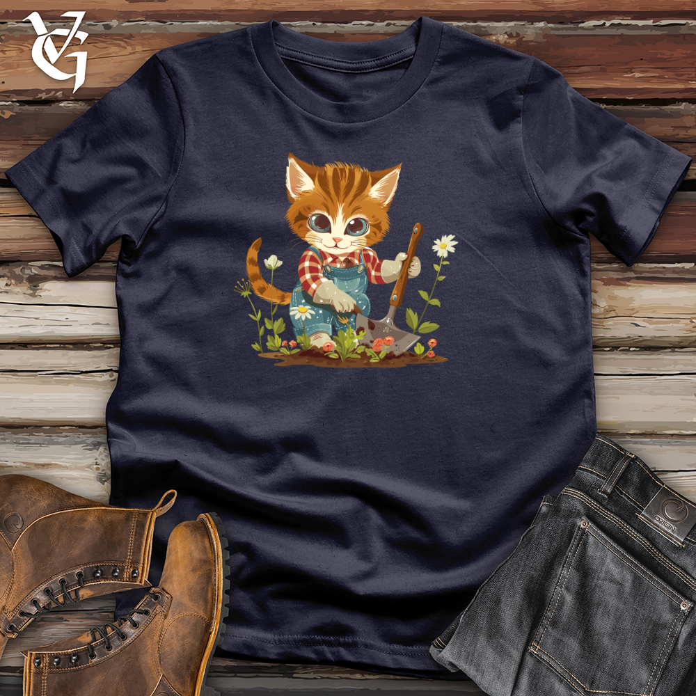 Viking Goods Kitten Gardener Delight Cotton Tee Navy / L
