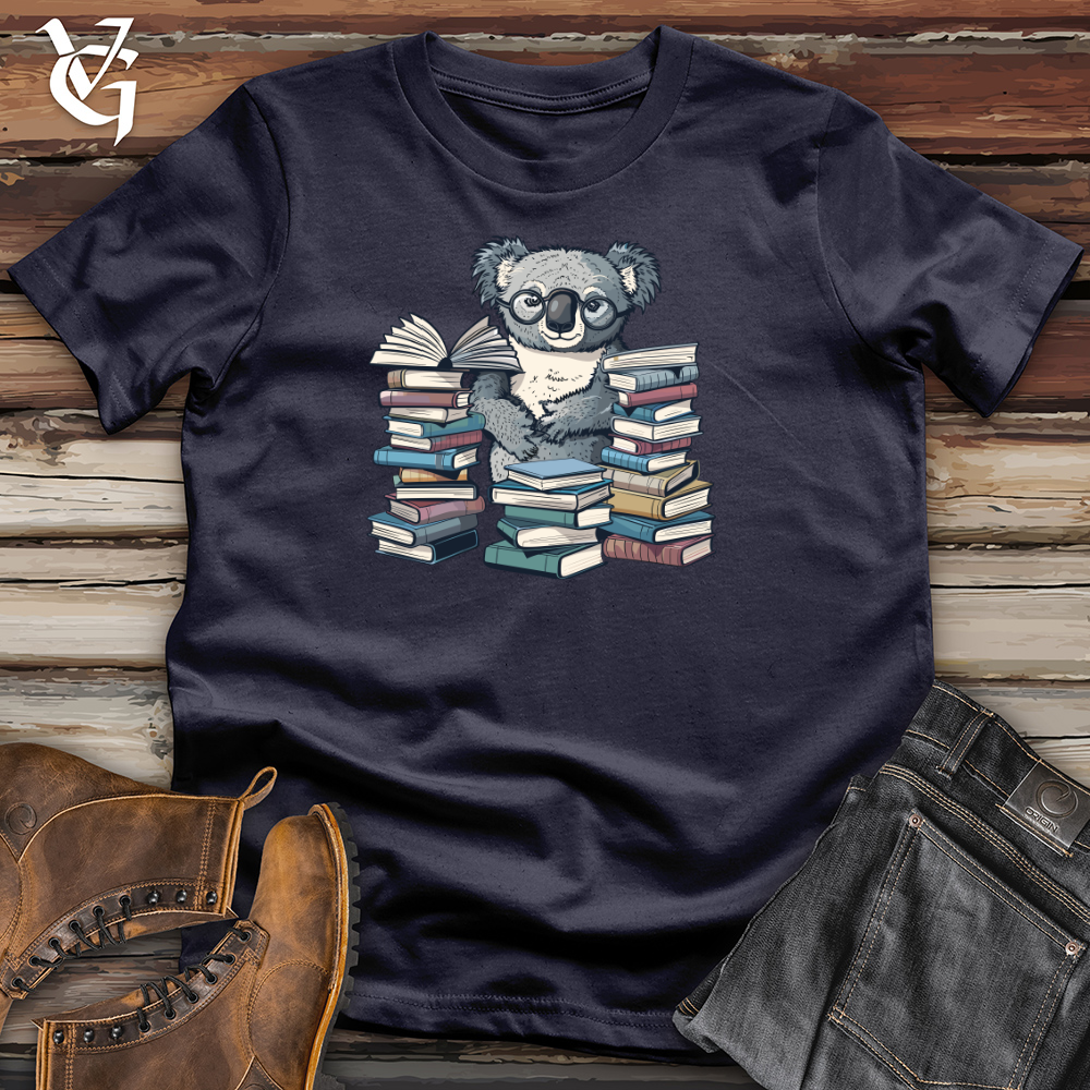 Viking Goods Koala Librarian Wisdom Cotton Tee Navy / L