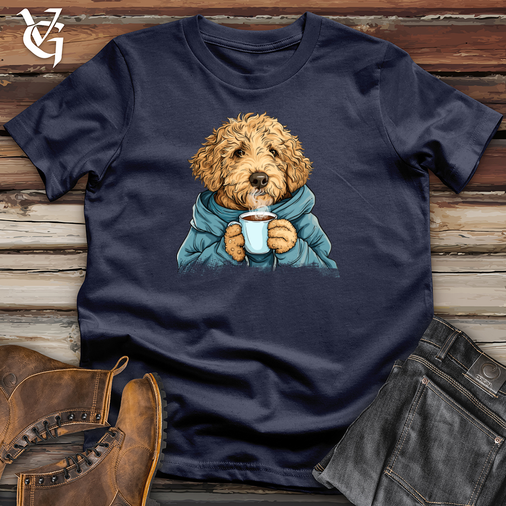 Viking Goods Labradoodle Cozy Beverage Softstyle Tee Navy / L