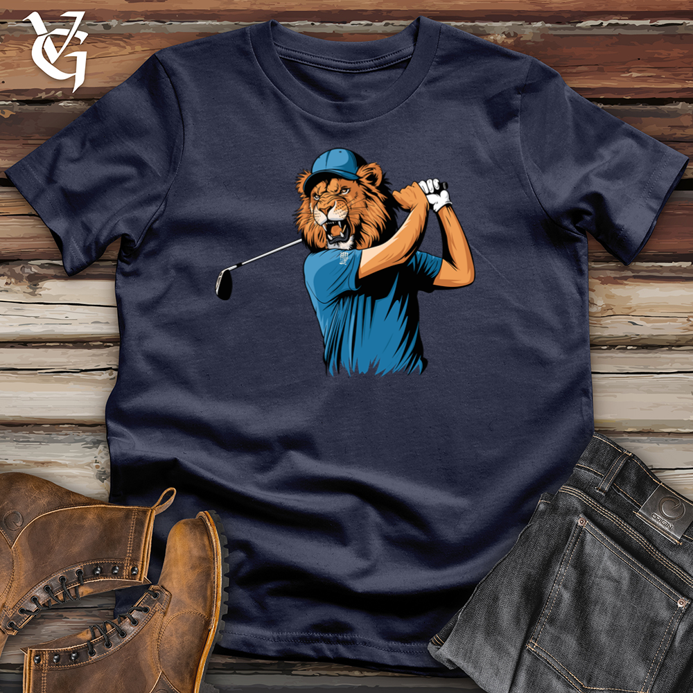 Viking Goods Lion Golf Softstyle Tee Navy / L