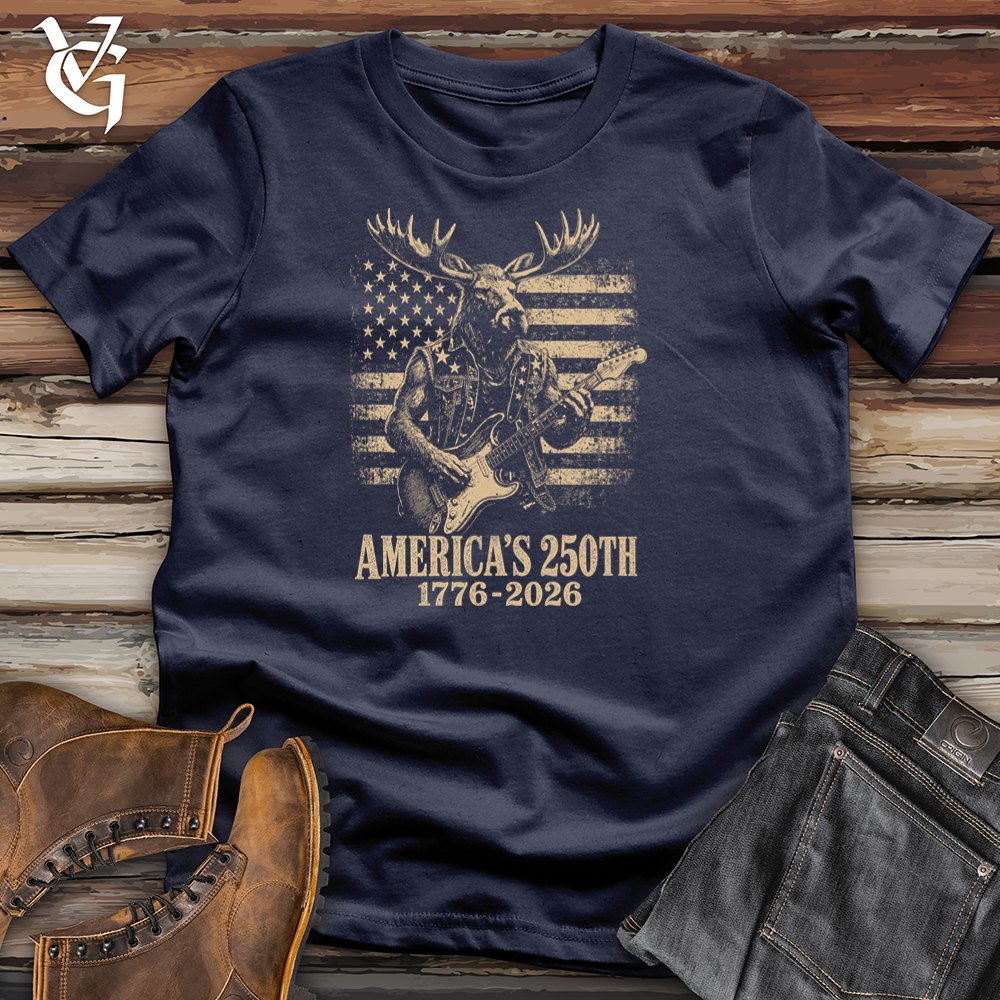 Viking Goods Moose American Guitar Softstyle Tee Navy / L