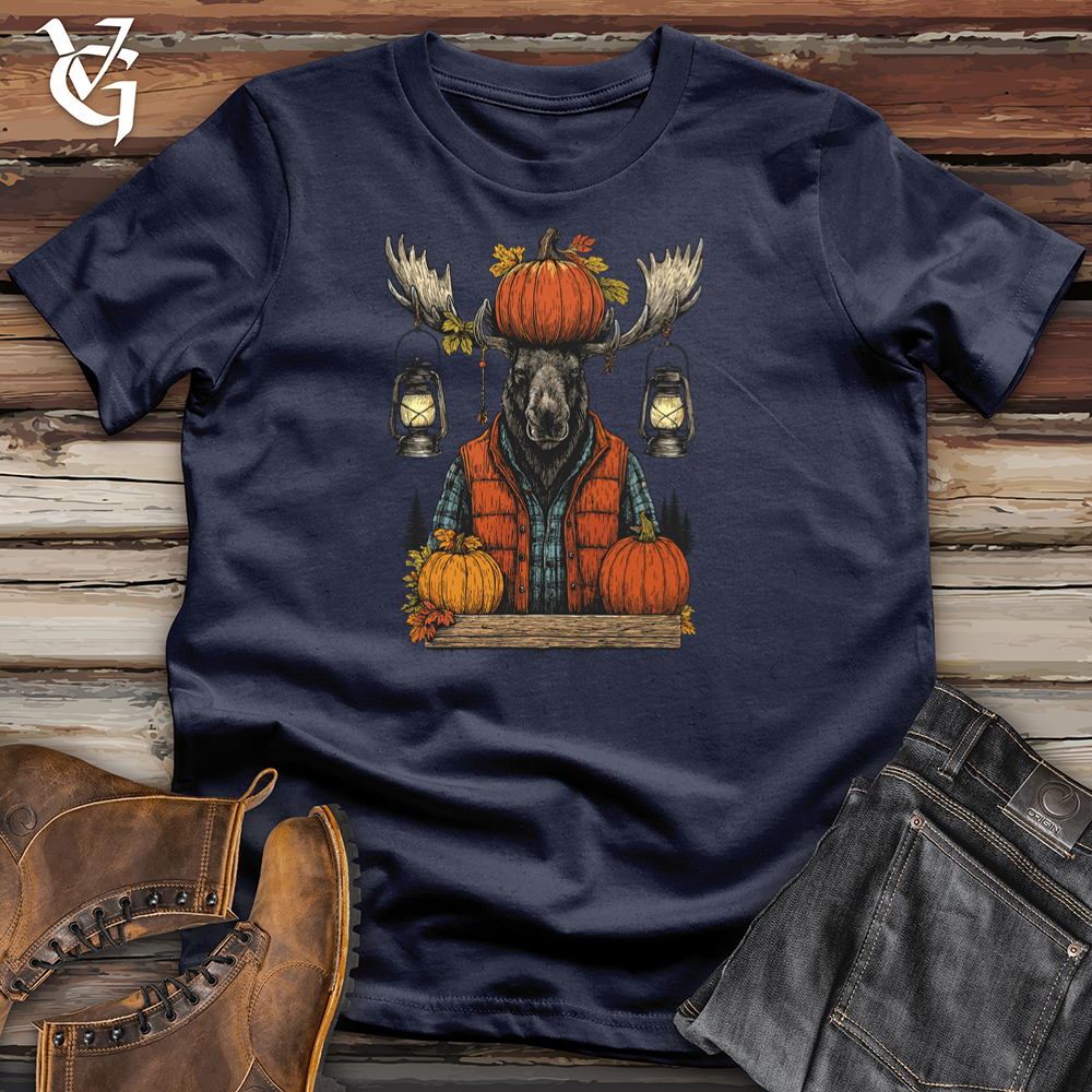 Viking Goods Moose With Lantern Tee Navy / L