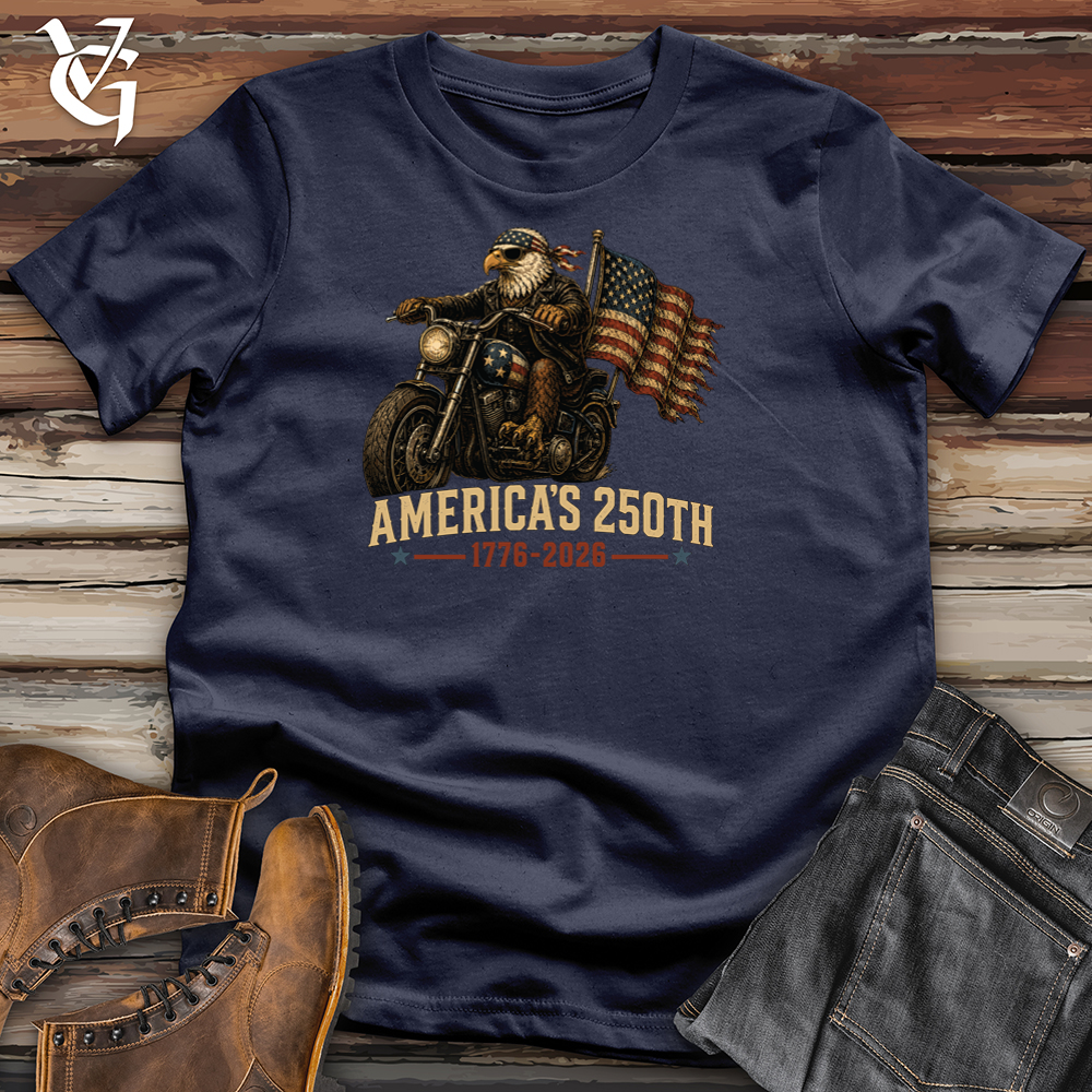Viking Goods Motorcycle Eagle Softstyle Tee Navy / L