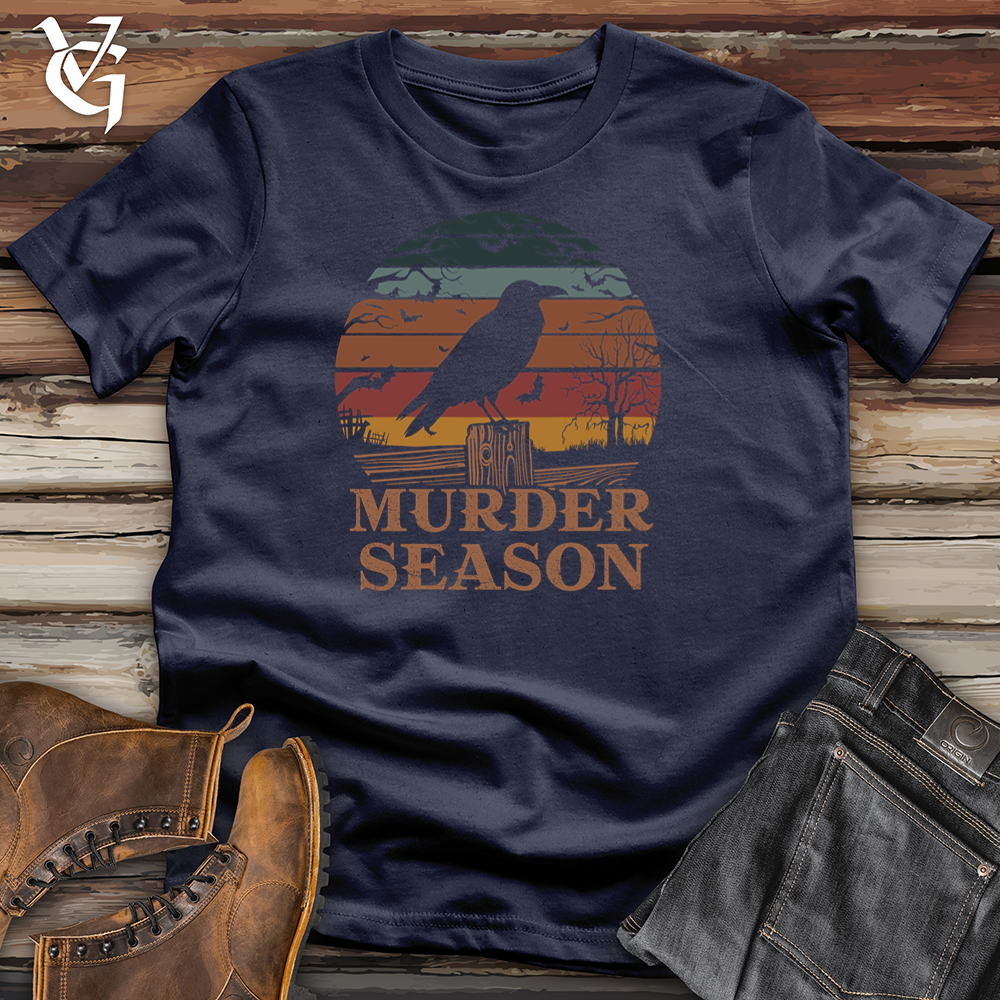 Viking Goods Murder Season Raven Softstyle Tee Navy / L