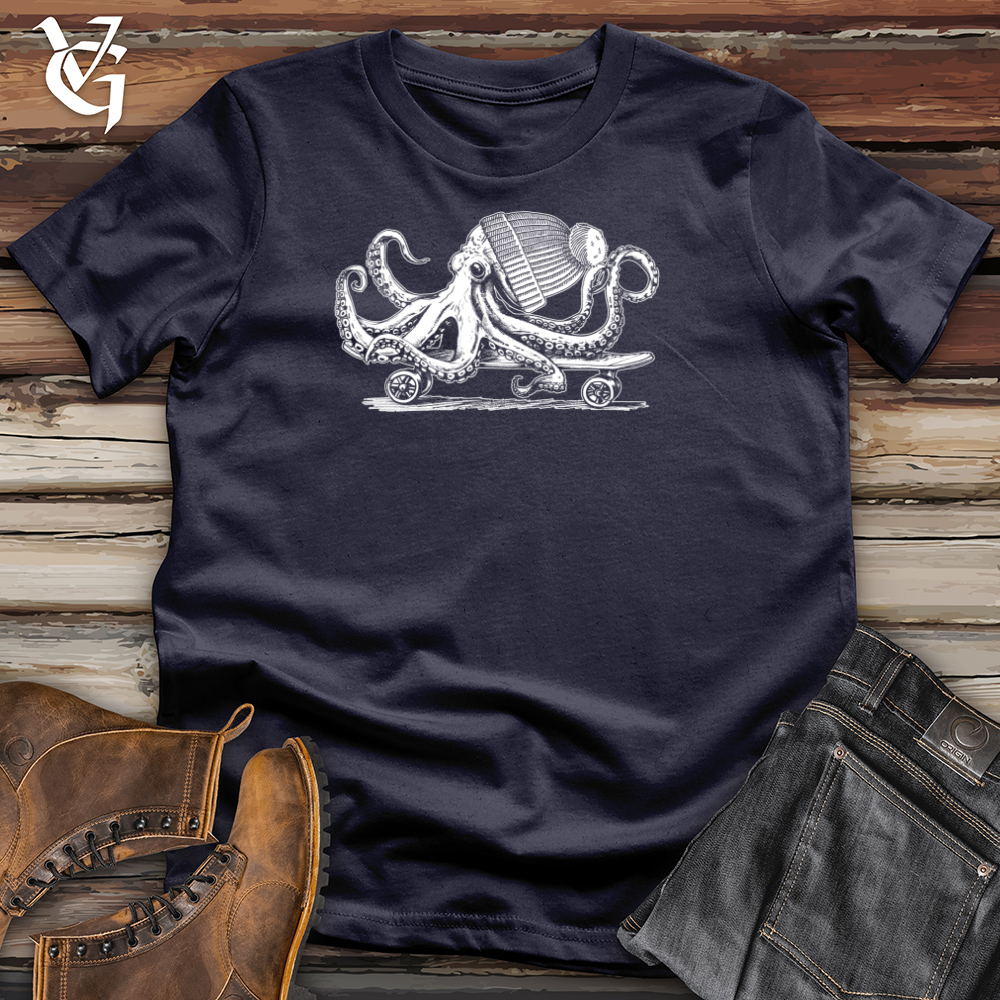 Viking Goods Octopus Chillin Skateboard Cotton Tee Navy / L
