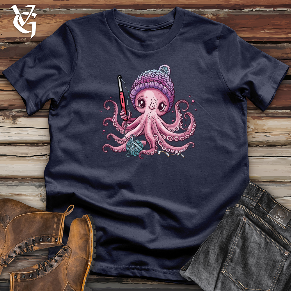 Viking Goods Octopus Crochet Softstyle Tee Navy / L