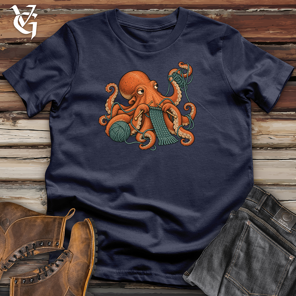 Viking Goods Octopus Knitting Tee Navy / L