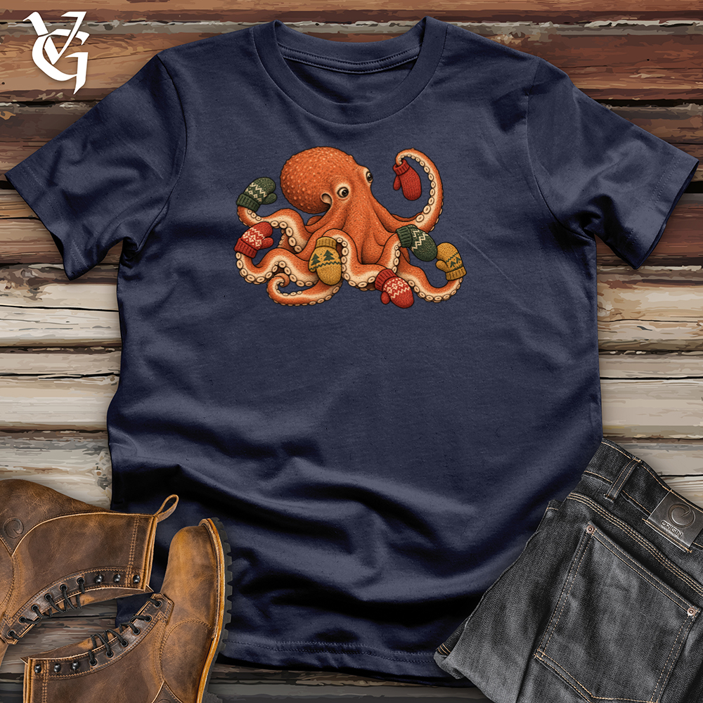 Viking Goods Octopus Mittens Tee Navy / L