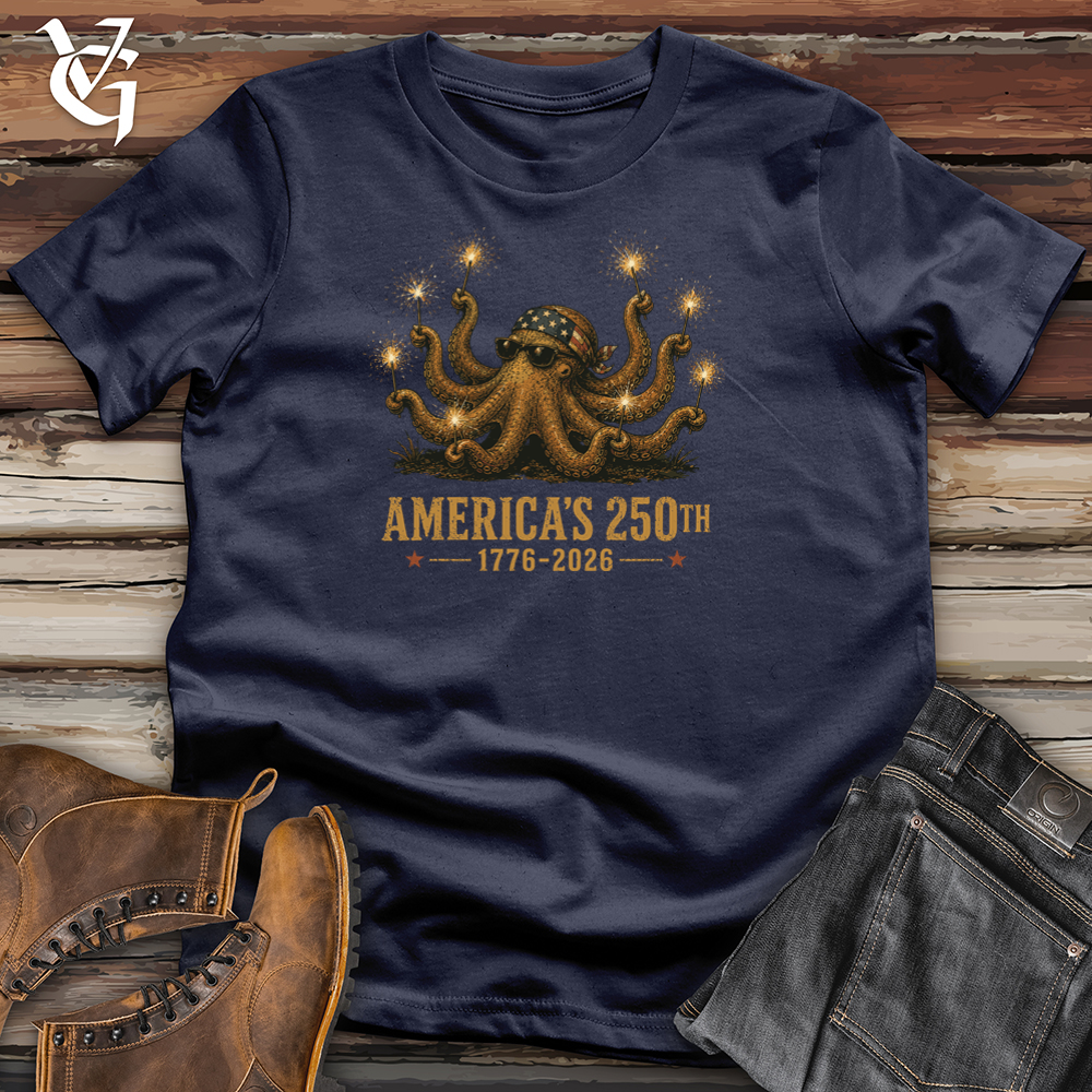 Viking Goods Octopus Sparklers Softstyle Tee Navy / L