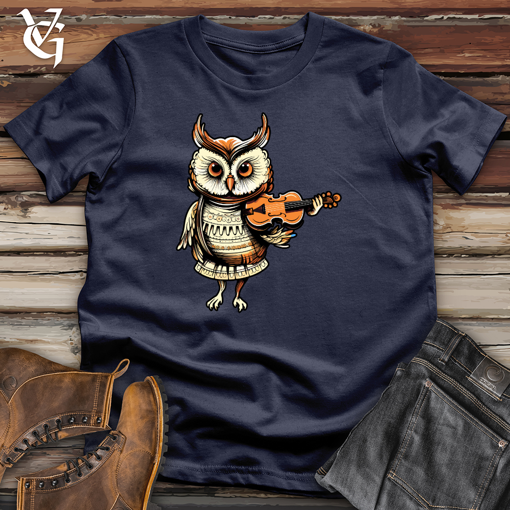 Viking Goods Owl Violinist Nocturne Softstyle Tee Black / L