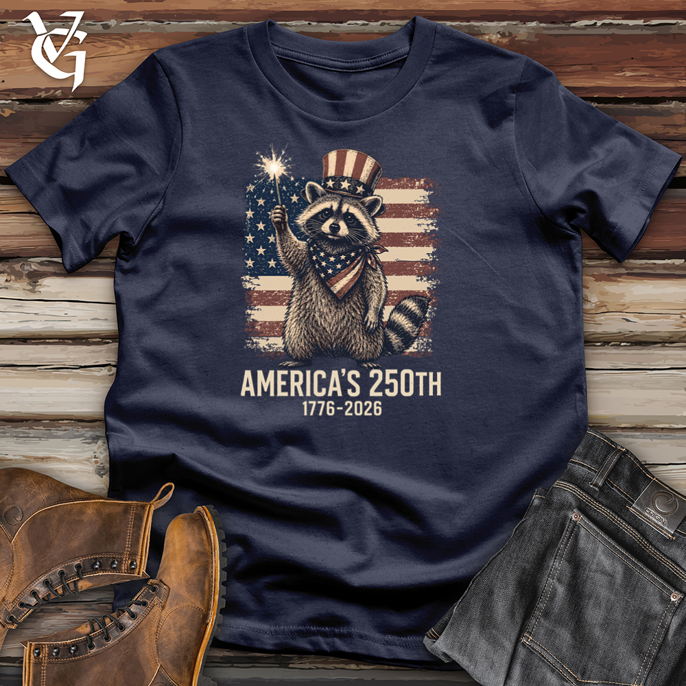 Viking Goods Patriotic Raccoon Softstyle Tee Navy / L