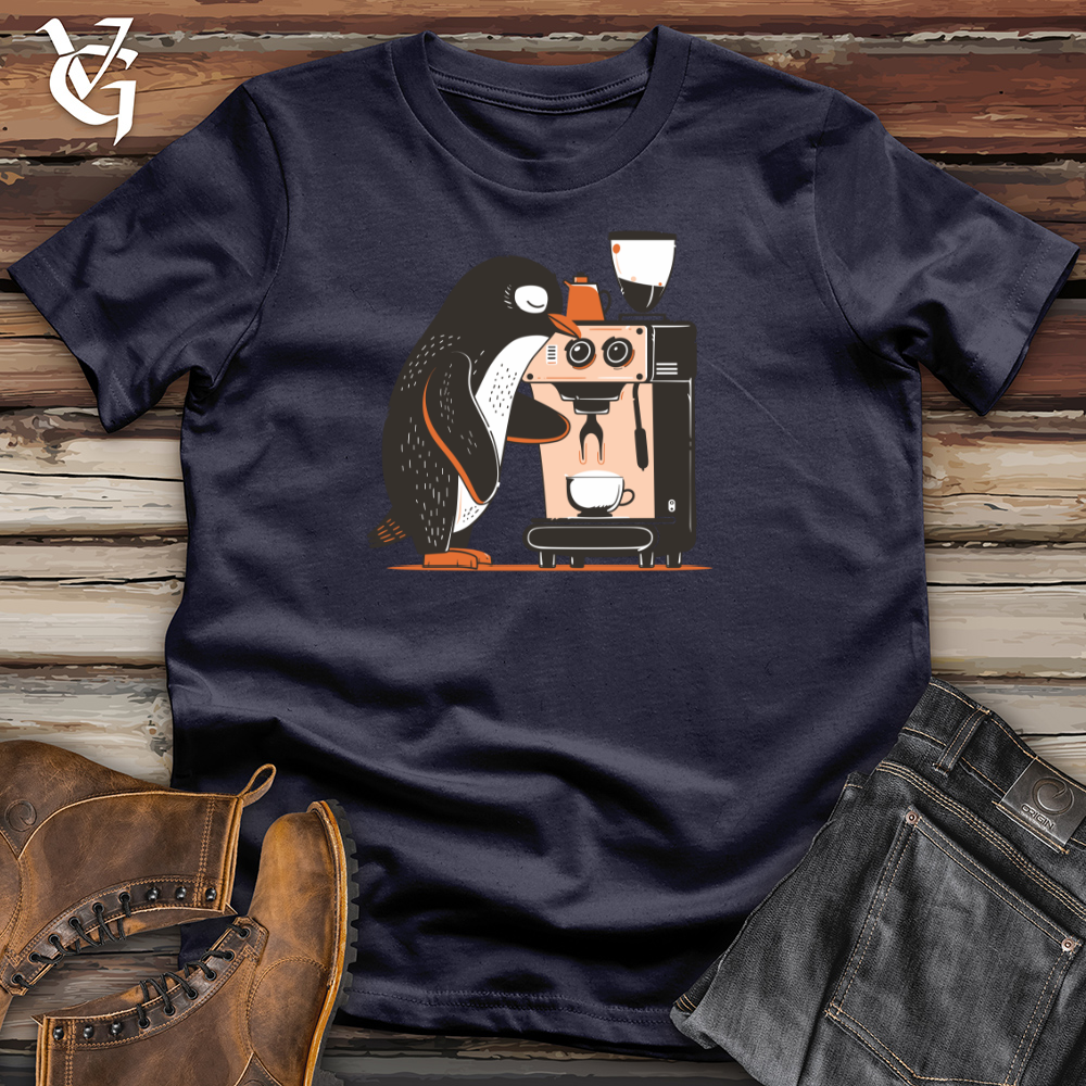 Viking Goods Penguin Barista Brew Cotton Tee Navy / L