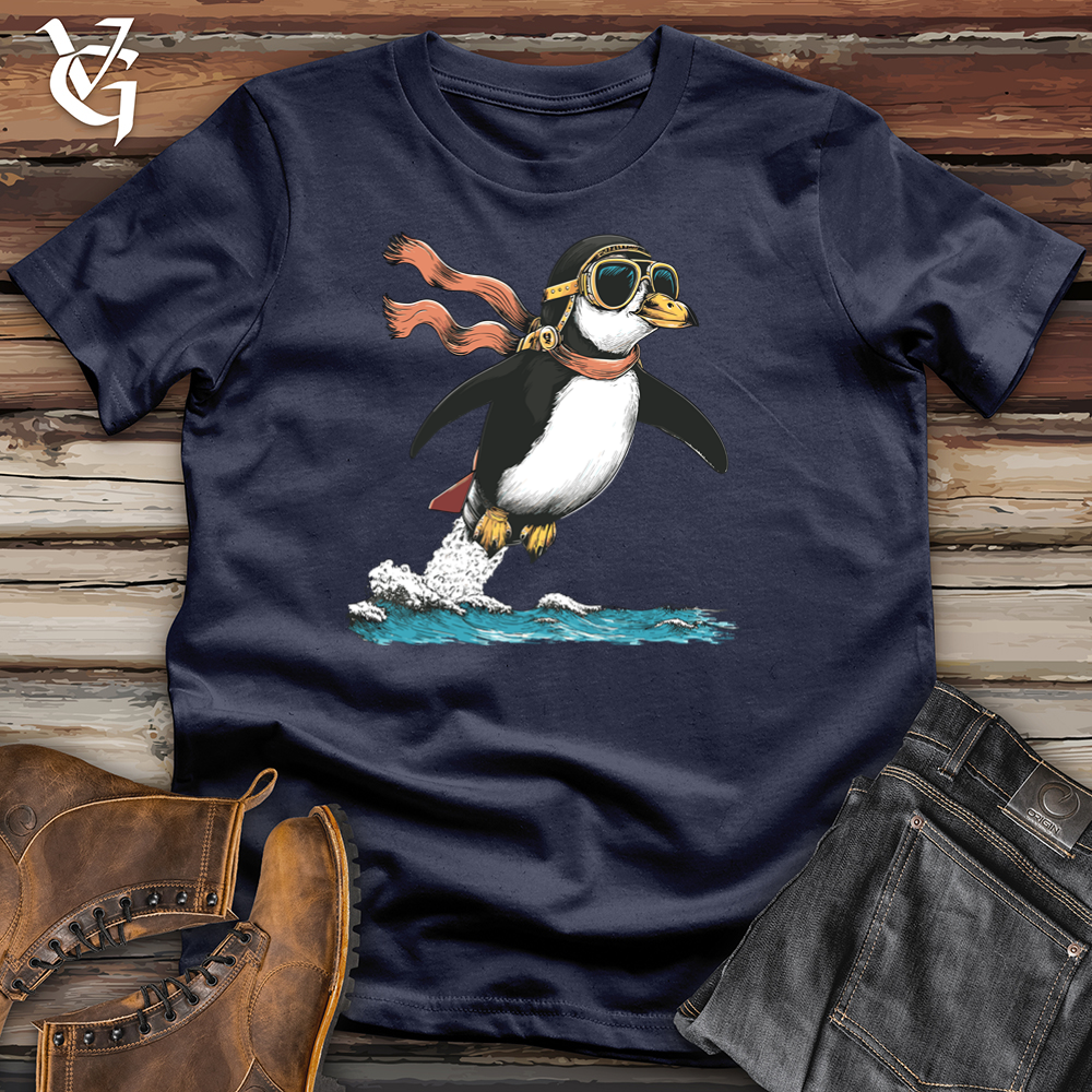 Viking Goods Penguin Blast Off Softstyle Tee Navy / L