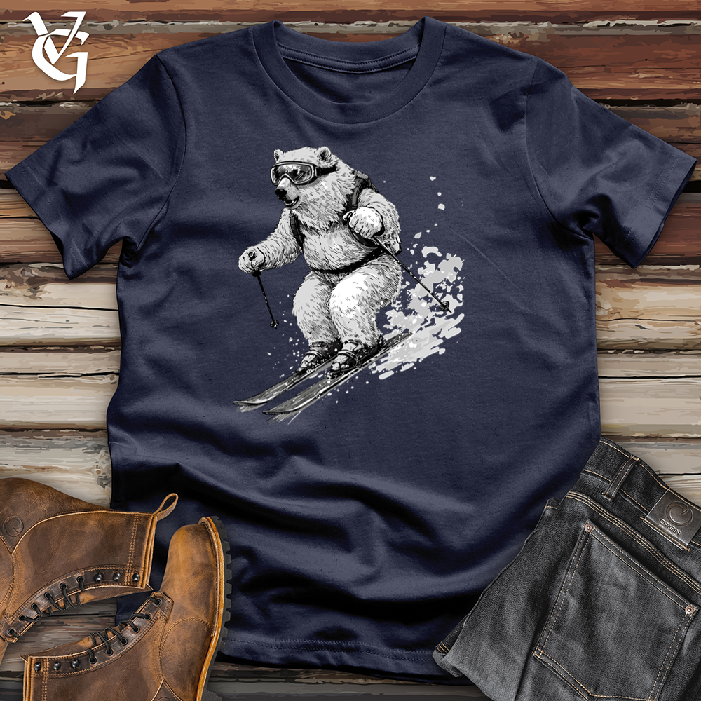 Viking Goods Polar Bear Skiing Tee Navy / L