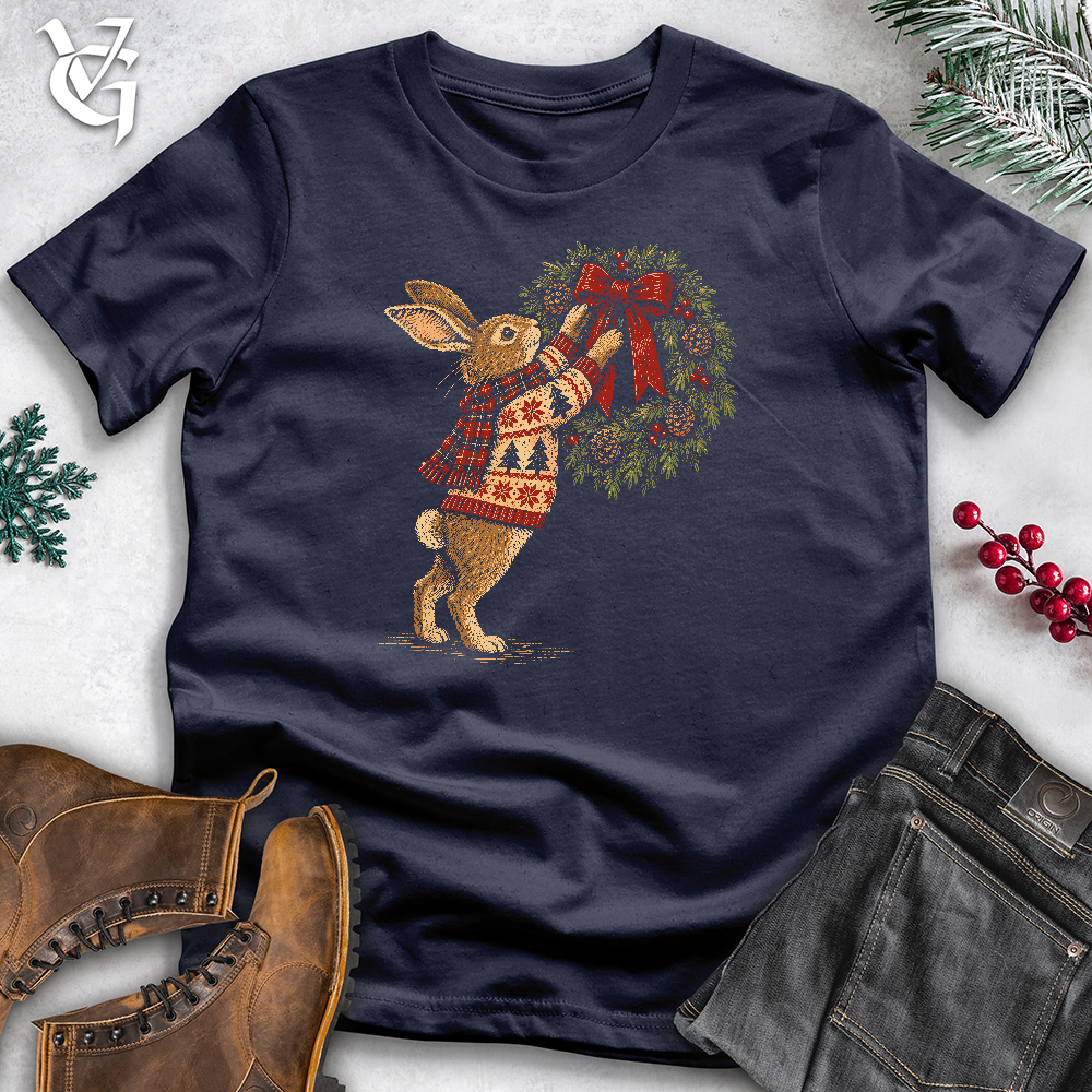 Viking Goods Rabbit Wreath Softstyle Tee Navy / L