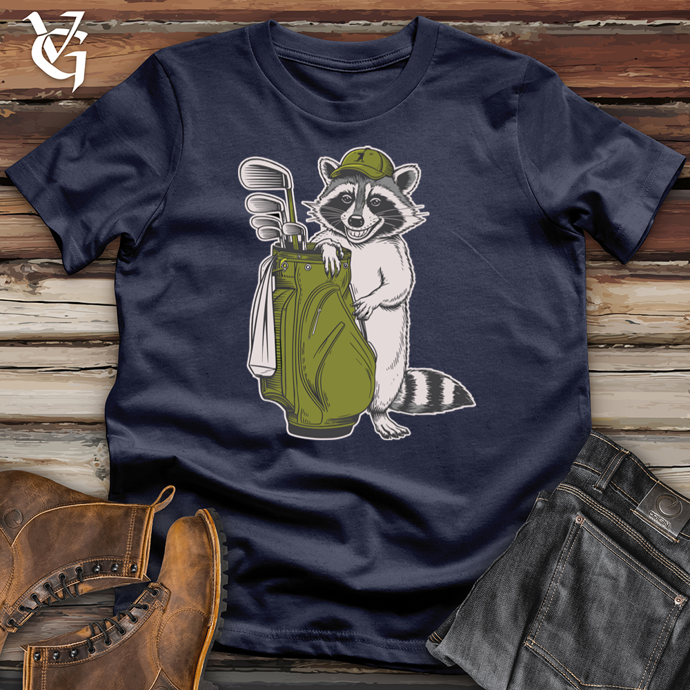 Viking Goods Raccoon Golf Softstyle Tee Navy / L