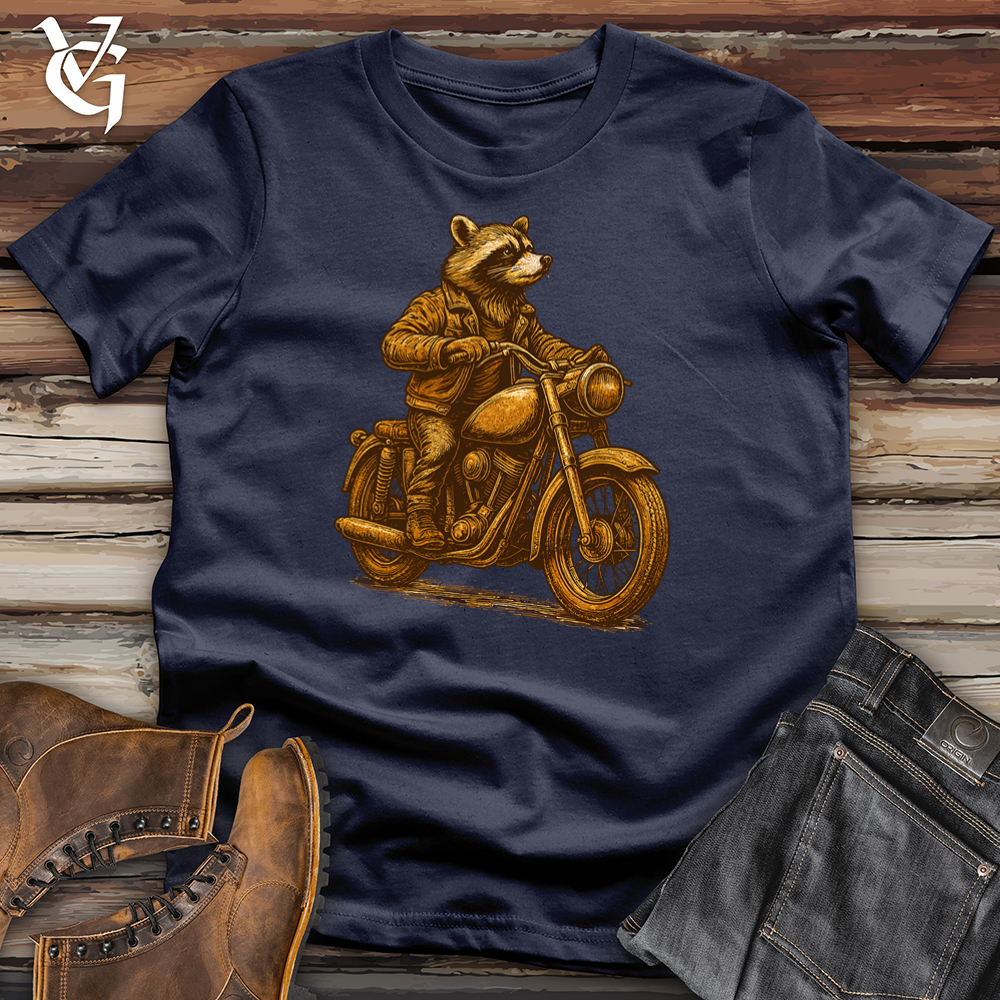 Viking Goods Raccoon Motorcycle Tee Navy / L