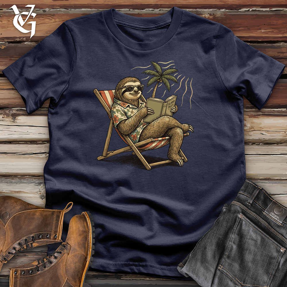 Viking Goods Relaxing Sloth Tee Navy / L