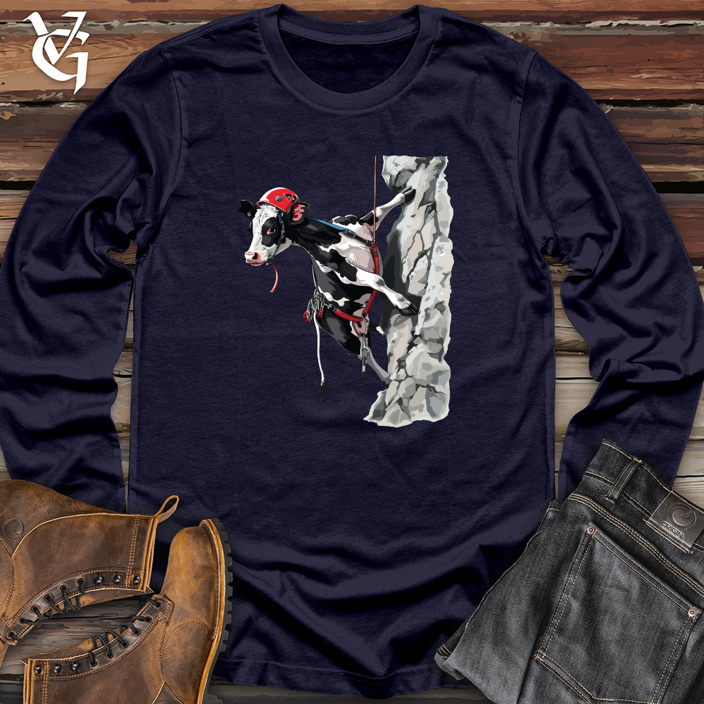 Viking Goods Rock Climbing Cow Long Sleeve Navy / L