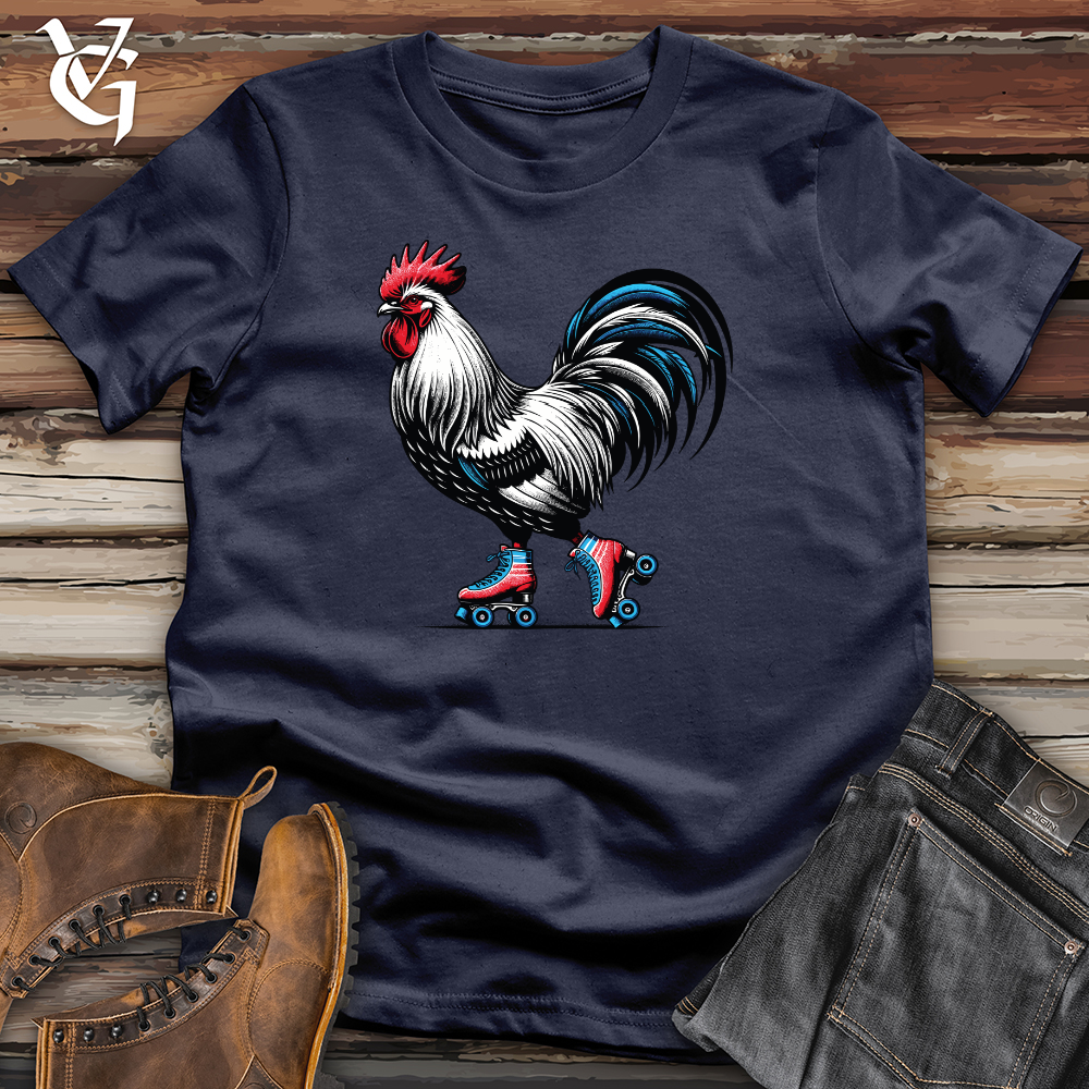 Viking Goods Rooster with Roller Skates Softstyle Tee Navy / L