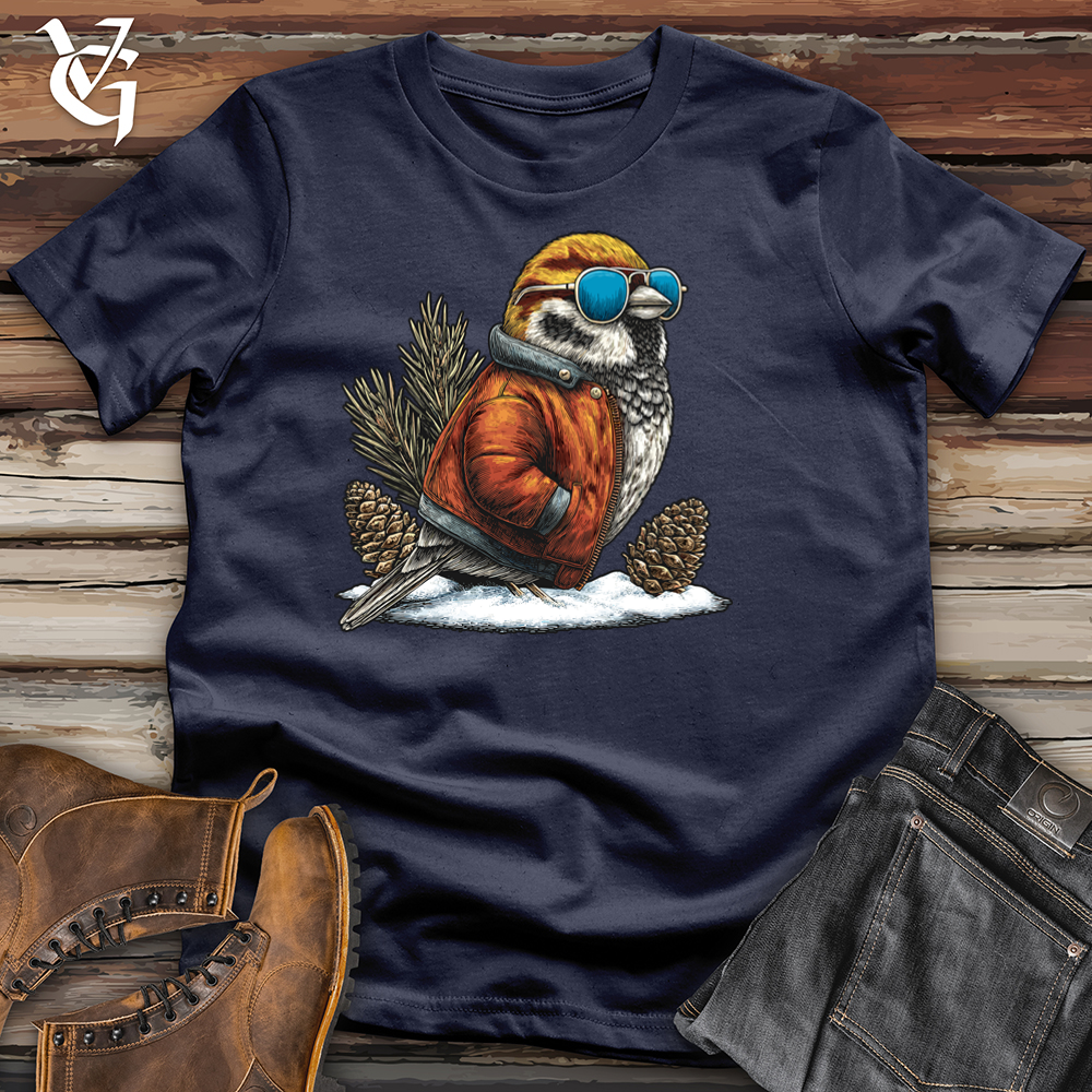 Viking Goods Scenic Snow Bunting Softstyle Tee Navy / L