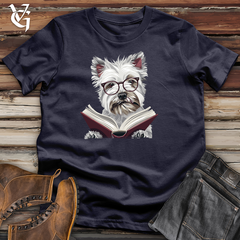 Viking Goods Scholarly Terrier Tales Cotton Tee Navy / L