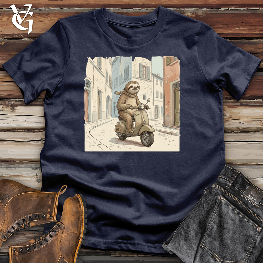 Viking Goods Scooter Sloth Tee Navy / L
