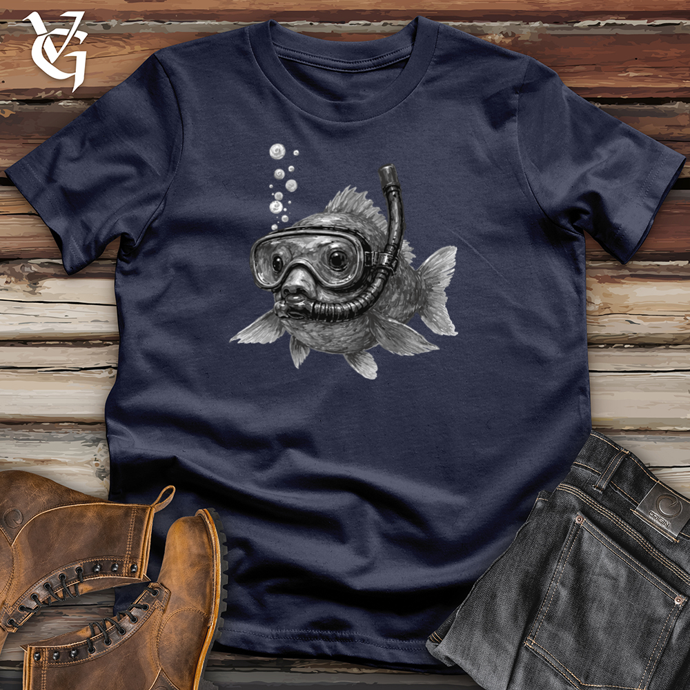 Viking Goods Scuba Fish Tee Navy / L