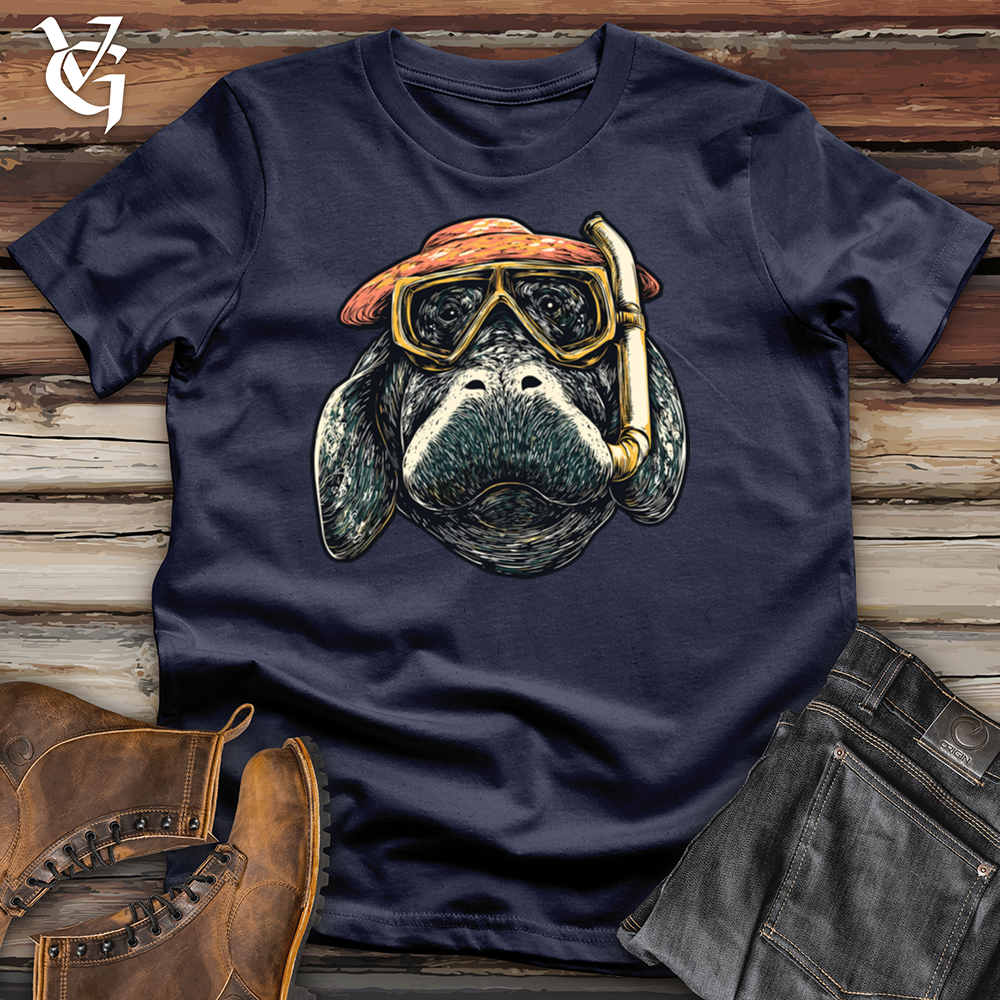 Viking Goods Scuba Manatee 2 Softstyle Tee Navy / L