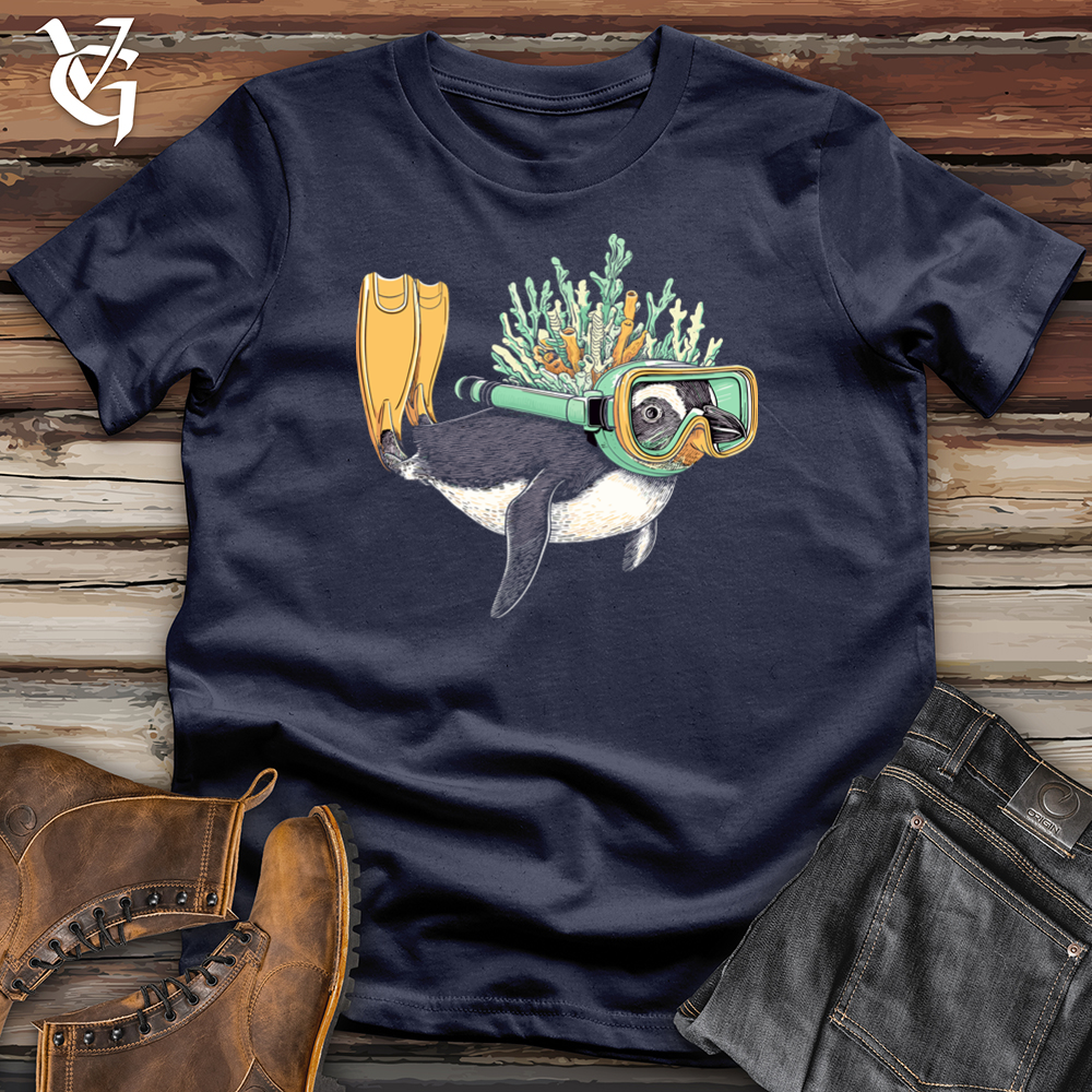 Viking Goods Scuba Penguin Softstyle Tee Navy / L