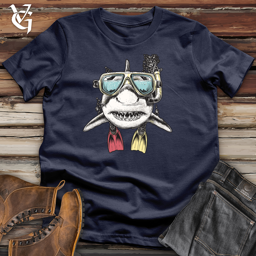Viking Goods Scuba Shark Softstyle Tee Navy / L