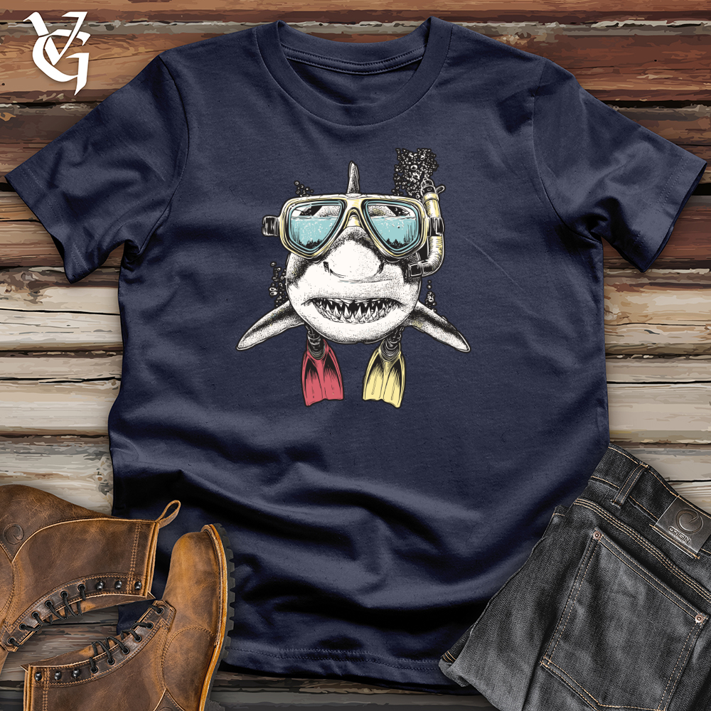 Viking Goods Scuba Shark Tee Navy / L