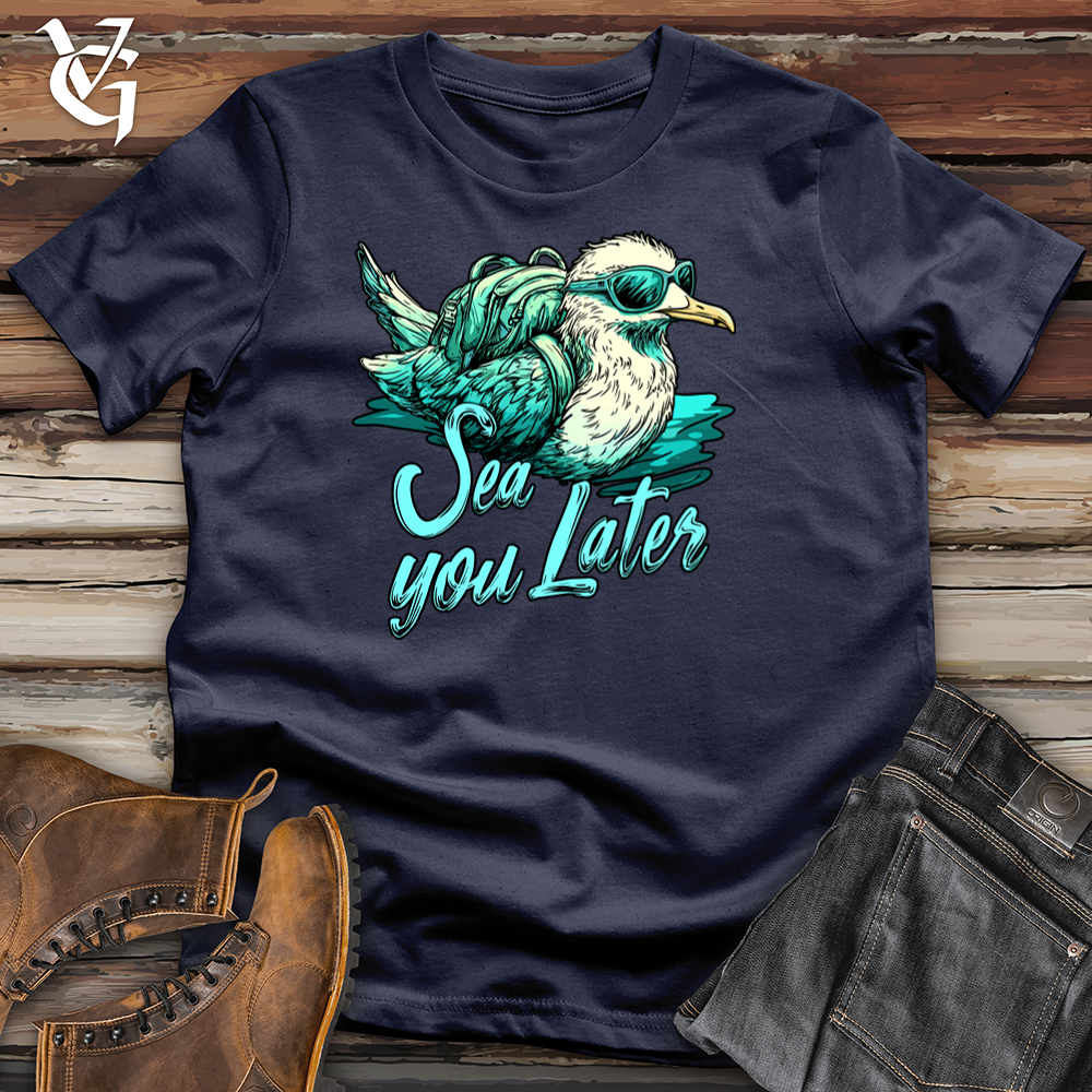 Viking Goods Sea You Later Seagull Softstyle Tee Navy / L