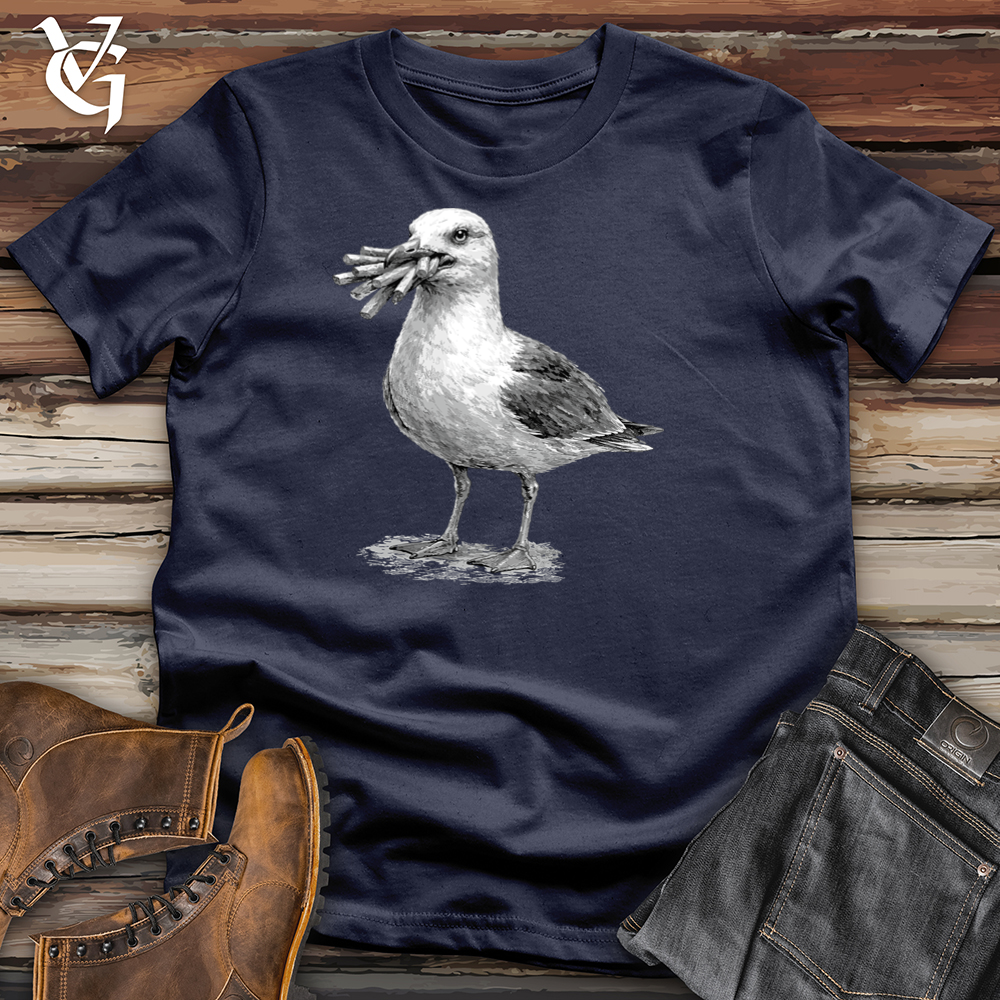 Viking Goods Seagull with French Fries Tee Navy / L