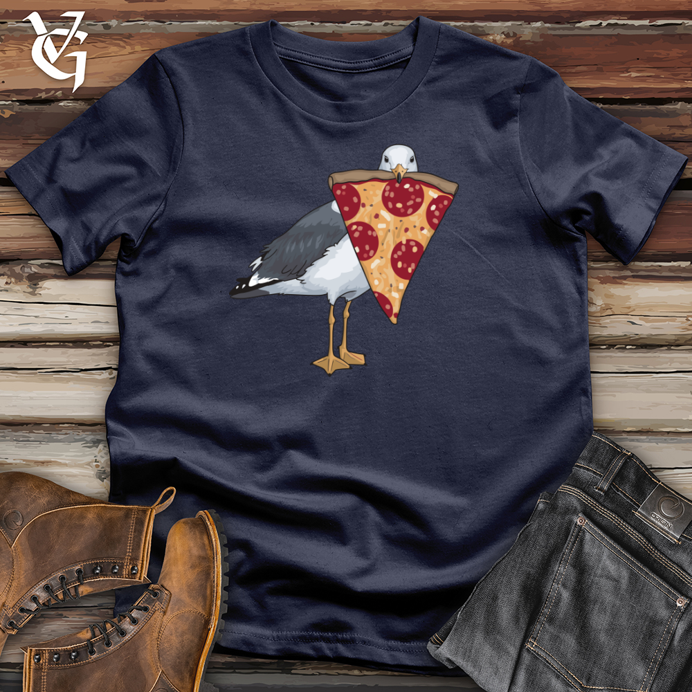 Viking Goods Seagull With Pizza Softstyle Tee Navy / L