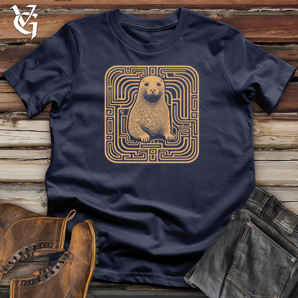 Viking Goods Seal Labyrinth Quest Softstyle Tee Navy / L