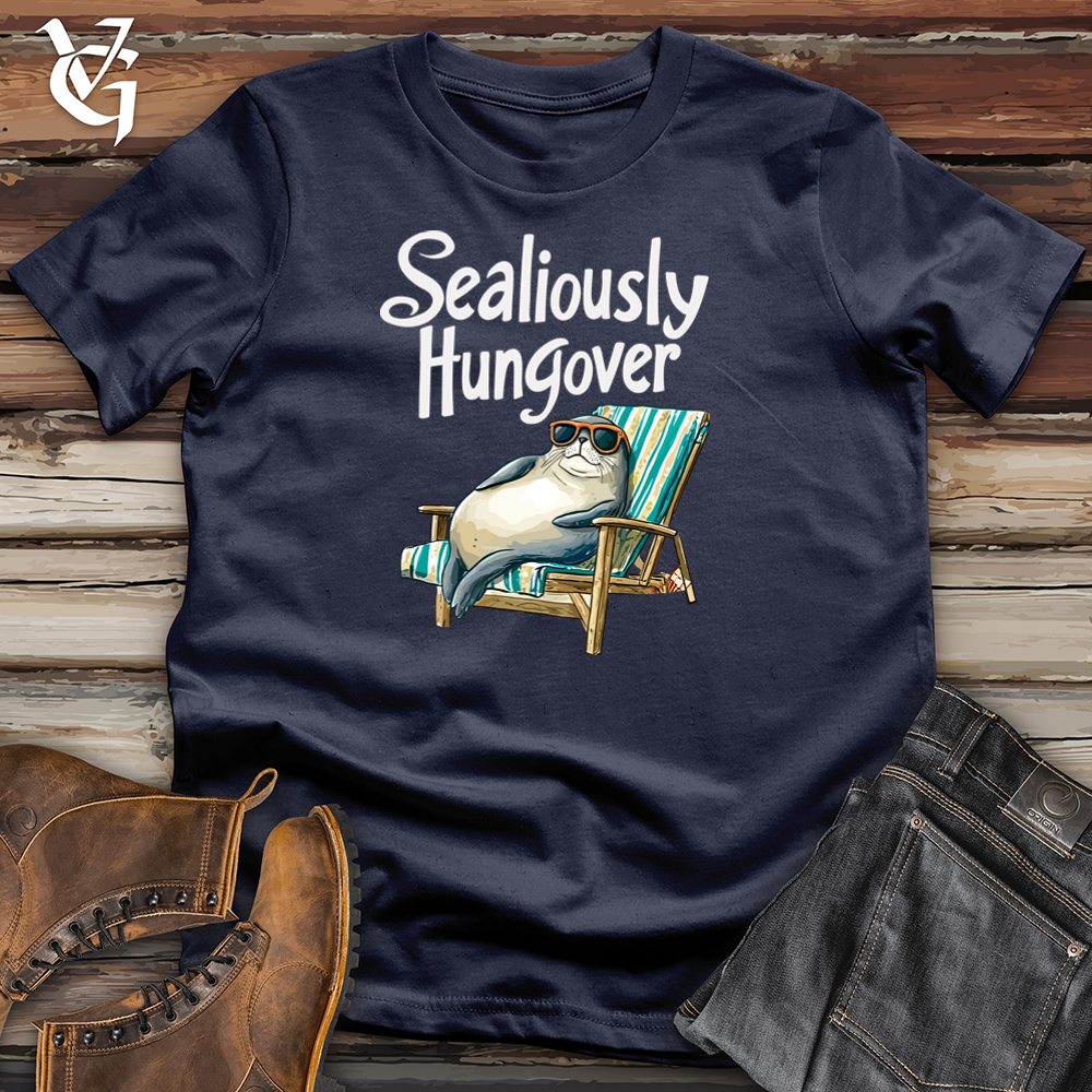 Viking Goods Sealiously Hungover Softstyle Tee Navy / L