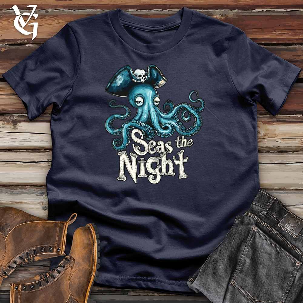 Viking Goods Seas the Night Octopus Softstyle Tee Navy / L