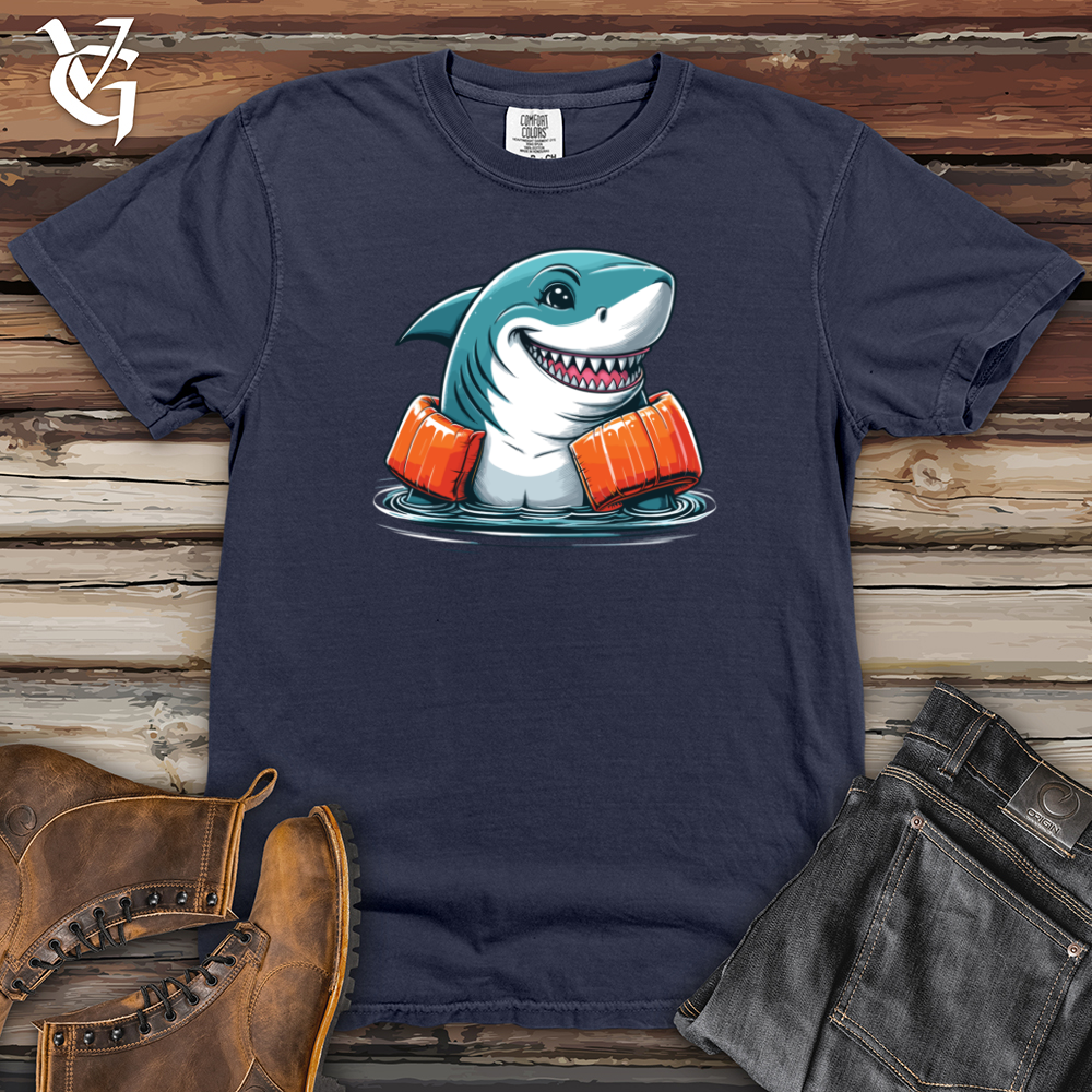 Viking Goods Shark Floaties Heavy Cotton Comfort Colors Tee Navy / L