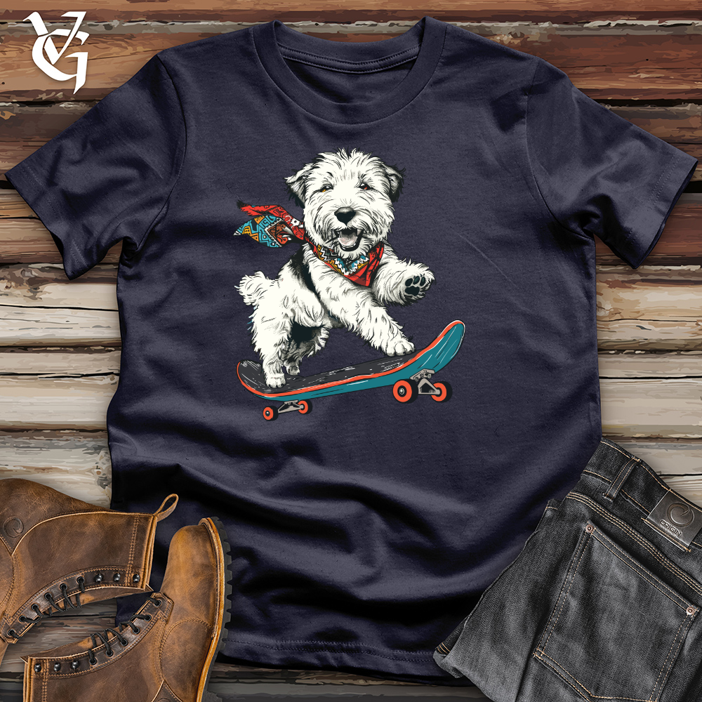 Viking Goods Sheepdog Skateboard Bandana Cotton Tee Navy / L