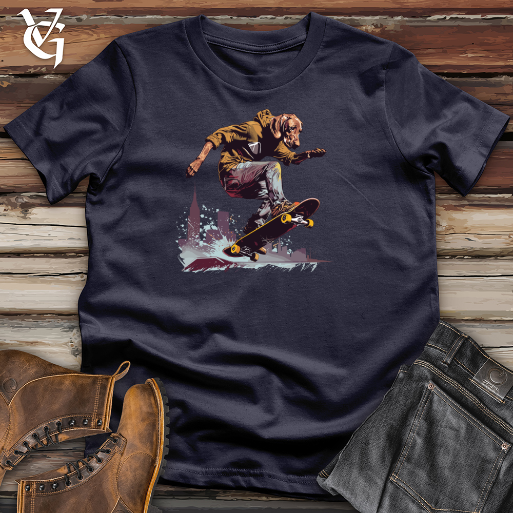 Viking Goods Skateboarding Vizsla Thrill Cotton Tee Navy / L