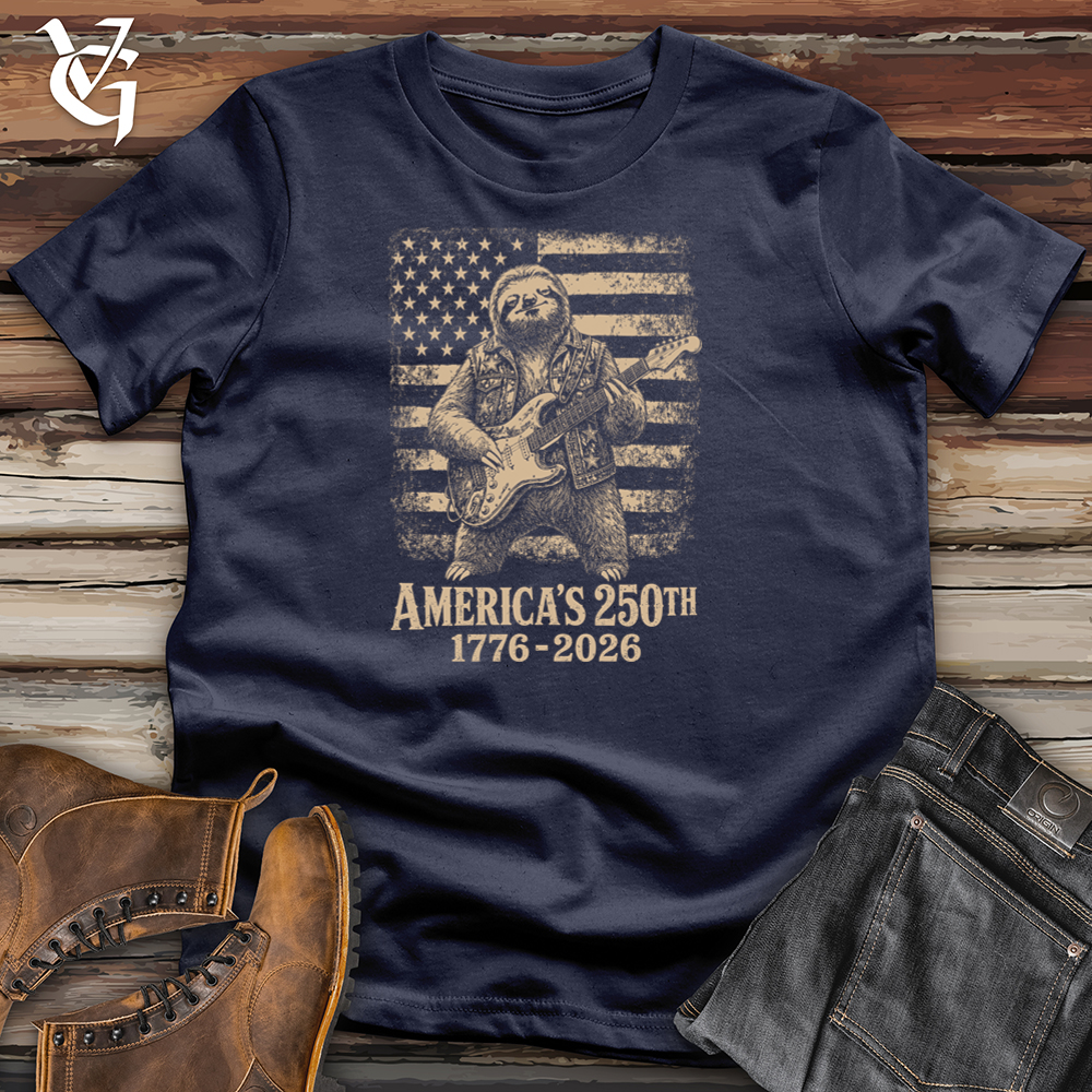 Viking Goods Sloth American Guitar Softstyle Tee Navy / L