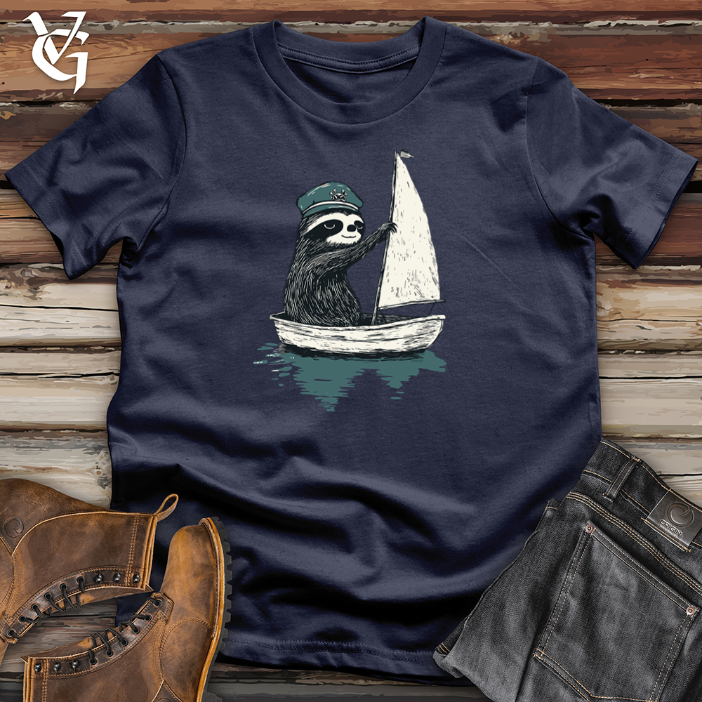 Viking Goods Sloth Sail Softstyle Tee Navy / L