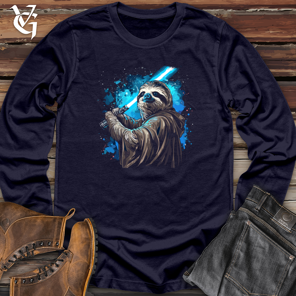 Viking Goods Sloth Warrior Long Sleeve Navy / L