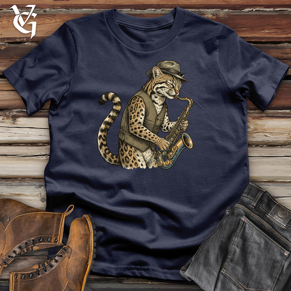 Viking Goods Smooth Jazz Cat Tee Navy / L