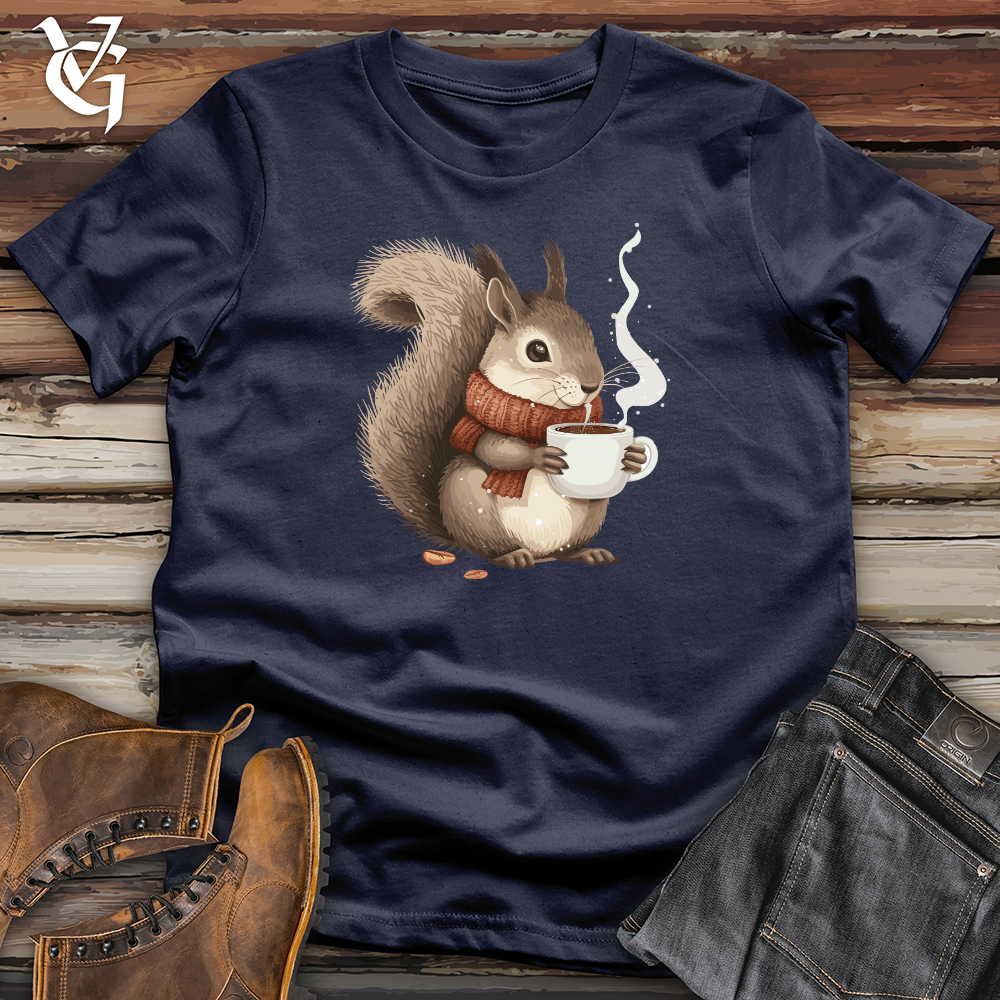 Viking Goods Squirrel Cozy Coffee Softstyle Tee Navy / L