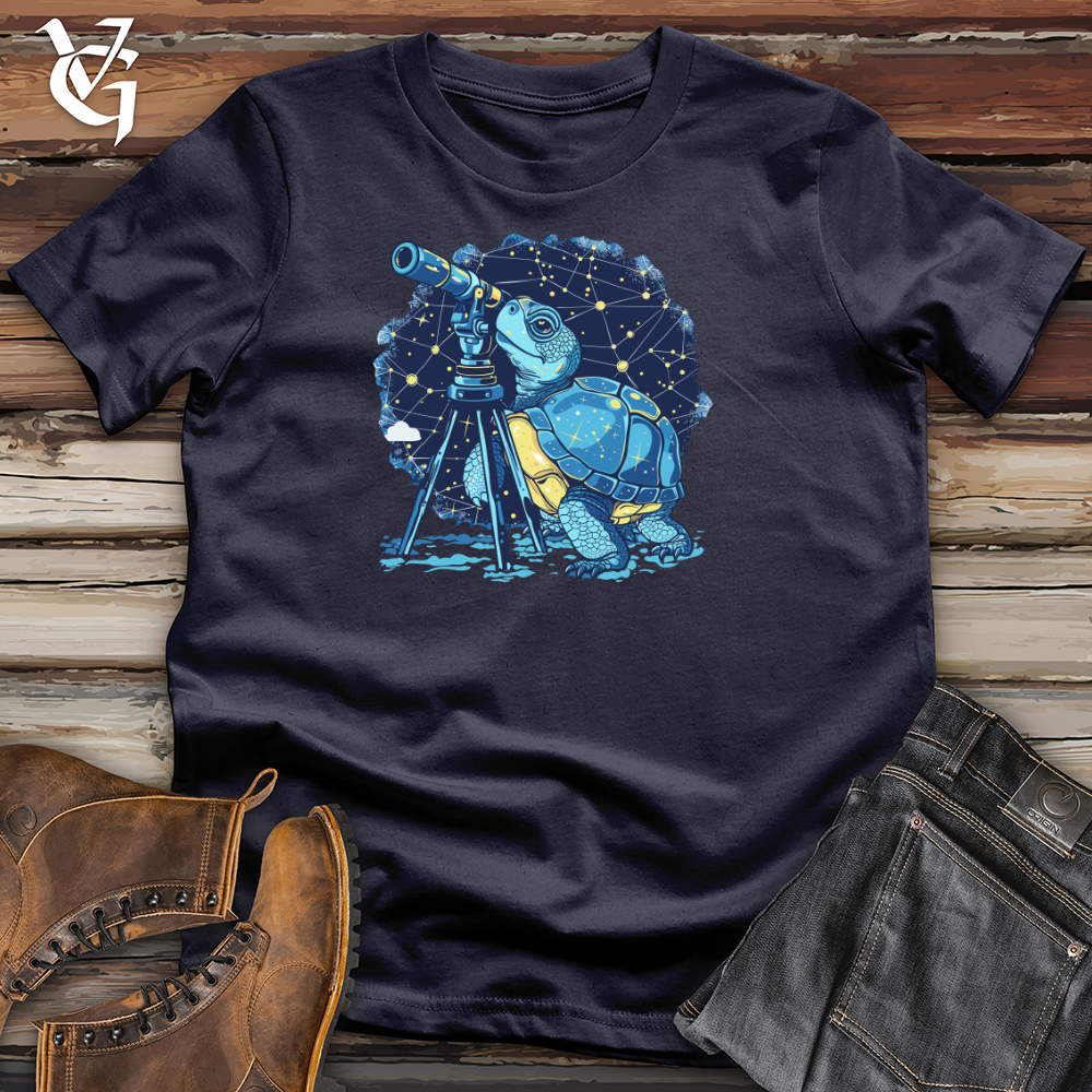 Viking Goods Stargazing Turtle Astronomer Cotton Tee Navy / L